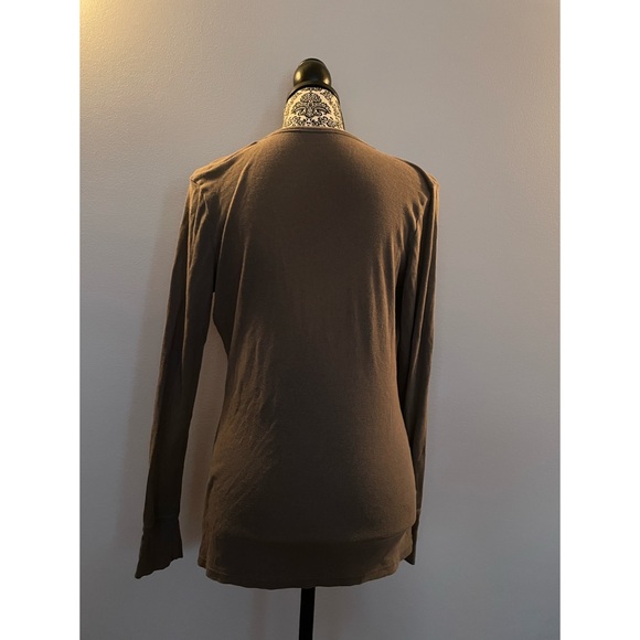 GAP dark grey vneck henley - Picture 2 of 4